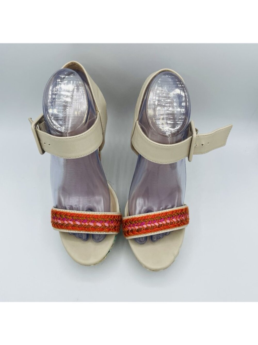 Mix No. 6 Shoes Womens Size 7.5 M Colorful Jordie Wedge High Heel Ankle Sandals - Picture 5 of 11